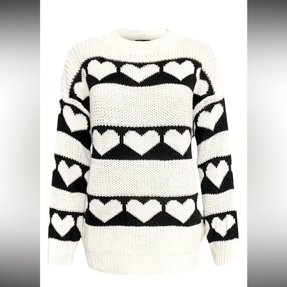 18 Boho Chic Heart Knit Sweater - Picture 5 of 5
